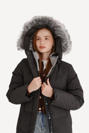 Пальто пуховое Сортавала Nordic Goose (Женский; 46; Графит без*Меха)